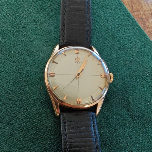 Omega gold dial 1950s cal - gold, 284